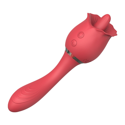 3 en 1 sexo Toy For Women del masaje del punto de Rose Licking Dildo Vibrator Stimualtor G