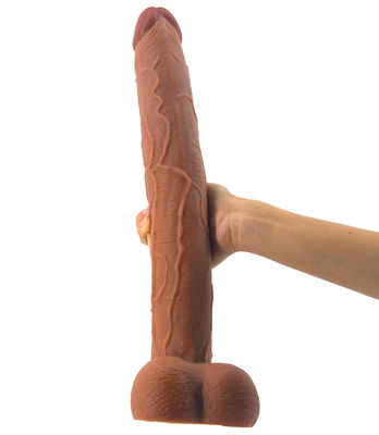 Gallo realista fuerte 15.5Inch Dick Masturbation Sex Toys enorme de los 39CM