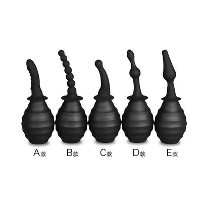 Tipos médicos juguetes anales del silicón 5 del sexo anal del bidé de la ducha del enema de 380ml