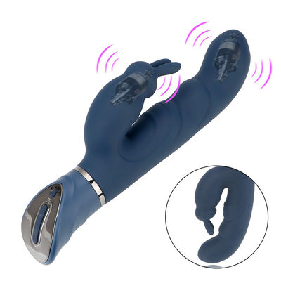 Consolador azul amistoso Honey Sex Toys del punto de G del vibrador del conejo del silicón 50dB de la piel