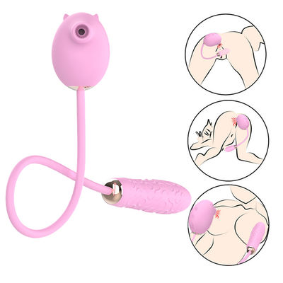 Entrerrosca que chupa los juguetes femeninos vibrantes del sexo del gatito del estimulador de la vagina del punto de G del huevo del pulso