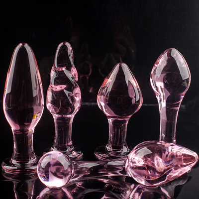 Masturbación de cristal rosada del consolador de los 3.5cm los 4.2cm Crystal Anal Plug Female Nightlife